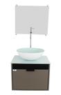Gabinete Armário Banheiro 40cm Cuba Redonda Branca