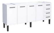 Gabinete Armário Cozinha Juno 1.80 Mt - 4 Portas 4 Gavetas - 100% Aço -Cozimax Gabinete Armário Cozinha Juno 1.80 Mt - 4 Portas 4 Gavetas - 100% Aço -Cozimax