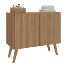 Gabinete Armário De Banheiro 62,5cm Retrô 2 Portas Multimóveis Mp5045 Rustic/natural Rustic/natural