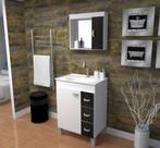 Gabinete Armário Para Banheiro Cuba E Espelheira Brava Ébano