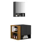 Gabinete Armario Troia Banheiro Com Espelheira e Papeleira