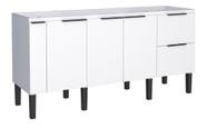 Gabinete / Balcão CIS de Cozinha em MDF / MDP para Pia de 1.80m 4 Portas + 2 Gavetas Cor Branco