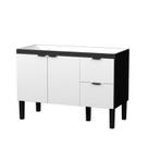 Gabinete / Balcão de Cozinha COLI MDF / MDP Para Pia de 1.20m Cor Branco / Preto Gabinete / Balcão de Cozinha COLI MDF / MDP Para Pia de 1.20m Cor Branco / Preto