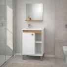 Gabinete Banheiro 45cm Miami com Espelheira