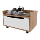Gabinete Banheiro 60cm 1 Gaveta Rodízios Multimóveis Cr10124 Amêndoa-branco