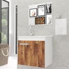 Gabinete Banheiro Bari 45 cm Branco C/Western Kit Completo Gabinete Banheiro Bari 45 cm Branco C/Western Kit Completo