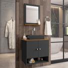 Gabinete Banheiro Deli Cuba Torino Prt Torn Valv Click Inox