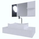 Gabinete Banheiro Madri 80 Branco Sem Gaveta C/Cuba + Combo Branco Gabinete Banheiro Madri 80 Branco Sem Gaveta C/Cuba + Combo Branco