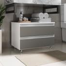 Gabinete Banheiro Rodinhas 60cm 02 Gavetas JOIA