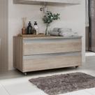 Gabinete Banheiro Rodinhas 80cm 02 Gavetas JOIA Gabinete Banheiro Rodinhas 80cm 02 Gavetas JOIA
