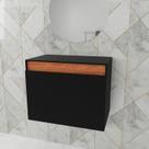 Gabinete Banheiro Suspenso MDP 67cm 2 Portas e Tampo Superior Armário Moderno com Prateleira Interna Ideal para Lavabo