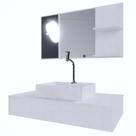 Gabinete Barcelona Branco 80 C/cuba + Combo