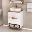 Gabinete Beatriz 60 Com Pés - Fabribam Branco/Catedral