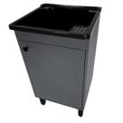 Gabinete Cinza Chumbo Mdf 46cm Tanque De 26l Plástico Entregue Montado
