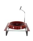 Gabinete com cuba chapeu 10mm com tampo 40cm vermelho cereja