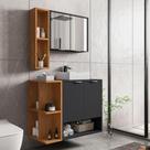 Gabinete Com Cuba E Espelheira Ibiza Preto Naturalle Bechara Preto Com Naturalle