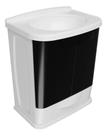 Gabinete Com Lavatório Plástico Pvc Branco e Preto - Astra
