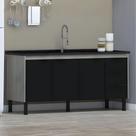 Gabinete Cozinha 3 Gavetas Armário 100% Mdf Multiuso 174cm