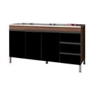 Gabinete Cozinha 3 Portas e 3 Gavetas Armário 174cm Multiuso