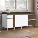 Gabinete Cozinha Armário Pia 174cm Portas e Gavetas 100% Mdf