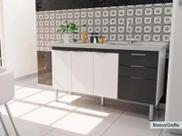 Gabinete Cozinha Fit 114cm - Branco/grafite - Fimap