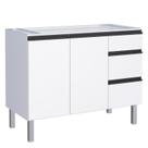 Gabinete de Aço Para Pia 120 Gaia 3G Flat Cozimax Branco
