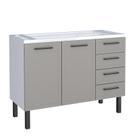 Gabinete de Aço Para Pia 120cm Juno/Apolo 4 Gavetas Cozimax Cinza Argila Gabinete de Aço Para Pia 120cm Juno/Apolo 4 Gavetas Cozimax Cinza Argila