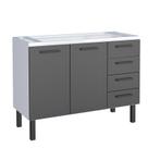 Gabinete de Aço Para Pia 120cm Juno/Apolo 4 Gavetas Cozimax Preto Gabinete de Aço Para Pia 120cm Juno/Apolo 4 Gavetas Cozimax Preto