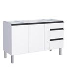Gabinete de Aço Para Pia 150 Gaia 3G Flat Cozimax Branco
