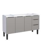 Gabinete de Aço Para Pia 150cm 3 Portas 3 Gavetas Jupter Cozimax Cinza Argila Gabinete de Aço Para Pia 150cm 3 Portas 3 Gavetas Jupter Cozimax Cinza Argila