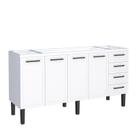 Gabinete de Aço Para Pia 180cm 4 Portas Juno/Apolo 4 Gavetas Cozimax Branco Gabinete de Aço Para Pia 180cm 4 Portas Juno/Apolo 4 Gavetas Cozimax Branco