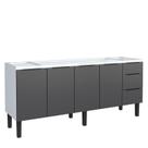 Gabinete de Aço Para Pia 200cm 4 Portas 3 Gavetas Jupter Cozimax Preto