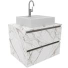 Gabinete De Banheiro 60 Cm 2 Gavetas Com Cuba Joana Mármore Branco Gabinete De Banheiro 60 Cm 2 Gavetas Com Cuba Joana Mármore Branco
