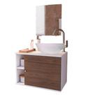 Gabinete de Banheiro 60cm com Cuba e Espelho Completo Lavabo Armário Suspenso