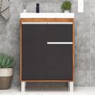 Gabinete de Banheiro 60cm com Lavatório 2 Portas 1 Gaveta Soft
