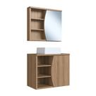 Gabinete de Banheiro 70cm com Cuba e Espelheira 2 Portas Mel Laura CJ9680 - Faema Móveis