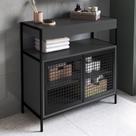 Gabinete de Banheiro 80cm Industrial Para Cuba Liny Grafite Z54 - Mpozenato Gabinete de Banheiro 80cm Industrial Para Cuba Liny Grafite Z54 - Mpozenato
