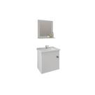 Gabinete de Banheiro Balcão Suspenso Iris c/ Cuba 44cm e Espelheira 40cm Branco - MGM Gabinete de Banheiro Balcão Suspenso Iris c/ Cuba 44cm e Espelheira 40cm Branco - MGM
