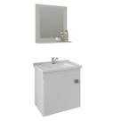 Gabinete de Banheiro com Cuba e Espelheira Iris 45cm Branco - MGM Gabinete de Banheiro com Cuba e Espelheira Iris 45cm Branco - MGM