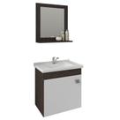 Gabinete de Banheiro com Cuba e Espelheira Iris 45cm Cafe/Branco - MGM Gabinete de Banheiro com Cuba e Espelheira Iris 45cm Cafe/Branco - MGM
