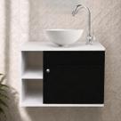 Gabinete De Banheiro Com Cuba Pia Sobrepor De Apoio Para Lavabo Armario Suspenso Moderno Chic Retro