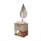 Gabinete de Banheiro Duna 60 com Espelho Gota Cappuccino/Freijo - MGM