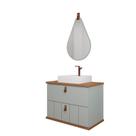 Gabinete de Banheiro Milano 80 com Espelho Gota Pistache/Freijo - MGM