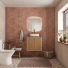 Gabinete de Banheiro Montado em Madeira Nude 60cm sem Cuba Tulipa Cozimax