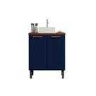 Gabinete de Banheiro Natura 8004 c/ Cuba e 2 Portas Blue Navy - Bertolini