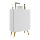 Gabinete de Banheiro Retrô Multimóveis 63 cm com 2 Portas FG5006 Branco/Natural