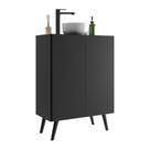 Gabinete de Banheiro Retrô Multimóveis 63 cm com 2 Portas FG5006 Preto Gabinete de Banheiro Retrô Multimóveis 63 cm com 2 Portas FG5006 Preto