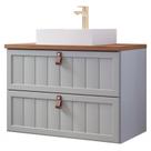 Gabinete de Banheiro Sense com Cuba 60cm Pistache/Freijo - MGM