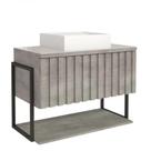 Gabinete de Banheiro Suspenso 100% MDF 80cm Metalon Com Cuba Havai Mgm Móveis