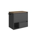 Gabinete de Banheiro Suspenso 60cm com 1 Nicho 1 Toalheiro 1 Porta e 1 Gaveta